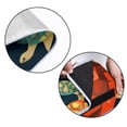 thumbnail image 5 of Turtle Outdoor Canvas Picnic Blanket Waterproof and Foldable Mat with Carry Strap - Large Size for Family and Friends - Durable and Easy to Clean - Blue and White Stripes Design, 5 of 6