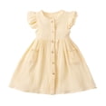 thumbnail image 3 of MEZZALL Girls Summer Dress French Style Sleeveless Smocked Waist Tiered Ruffle Toddler Kids O-Neck For Holiday Travel, 3 of 9