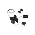 thumbnail image 2 of INSPIRE CHIC Women's Pre-Tied Bowknot Adjustable Neck Strap Cute Bowtie 2 Pcs Black+Wine Red One Size 2, 2 of 6
