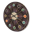 thumbnail image 3 of Designart 'Quilted Retro Pattern' Mid-Century Modern Wood Wall Clock, 3 of 5