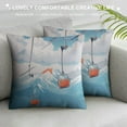 thumbnail image 3 of COMIO  Decorative Throw Pillow Cover for Couch Sofa,Blue Cable Red Ski Lift Gondolas Moving in Snow Mountains Car Home Decor Pillow case, 3 of 5
