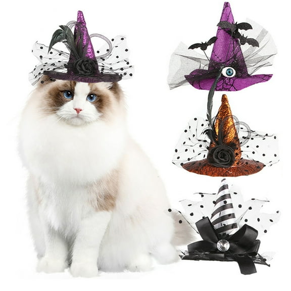 Baby Sweetie Halloween Witch Hat Pet Funny Caps Party Cosplay Decor for Pet Cat Dog Puppy Halloween Costumes