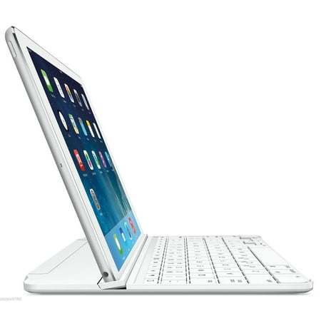 Logitech Magnetic Ultrathin Bluetooth Keyboard Cover Case iPad Air Silver White