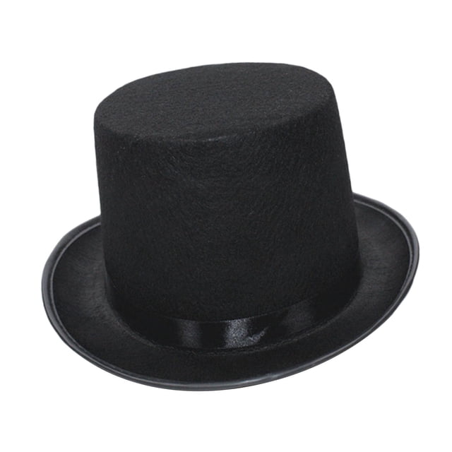de fieltro negro Sombreros de fiesta Accesorio de disfraz de Halloween Sombrero Fedora clásico para L Jinwen Sombrero de copa de fieltro