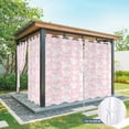 thumbnail image 6 of Outdoor Curtains for Patio Waterproof, Halloween Ghosts Outdoor Privacy Panels Grommet, Fall Horror Spooky Textured Pink Blackout Outside Curtains for Porch/Cabana/Pergola/Gazebo 54"x108", 1 Panel, 6 of 8