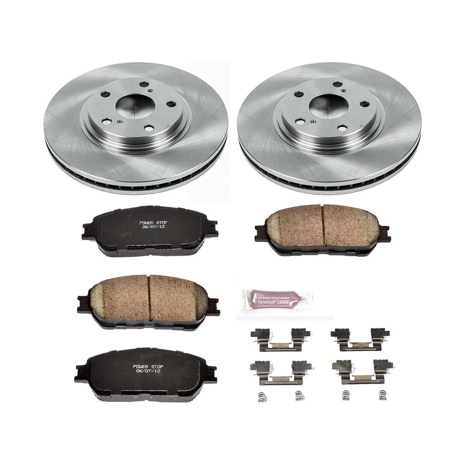 Power Stop Front Stock Replacement Brake Pad and Rotor Kit KOE1141