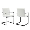 thumbnail image 2 of Modway Savoy Vegan Leather Dining Chairs - Set of 2 in White, 2 of 9