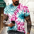thumbnail image 2 of oqasdz Mens T Shirts Summer Casual Fashion Father's Day Printed Hooded Short Sleeved Tee Top, 2 of 4