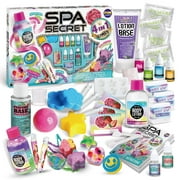 Kids Soap Bath Bombs Perfume Body Lotion Making Kit, FunKidz 4-in-1 Super SPA Kit for Girls Make Your Own Cosmetic Stuff Supplies
