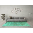 thumbnail image 3 of Ahgly Company Indoor Rectangle Persian Turquoise Blue Traditional Area Rugs, 7' x 10', 3 of 4