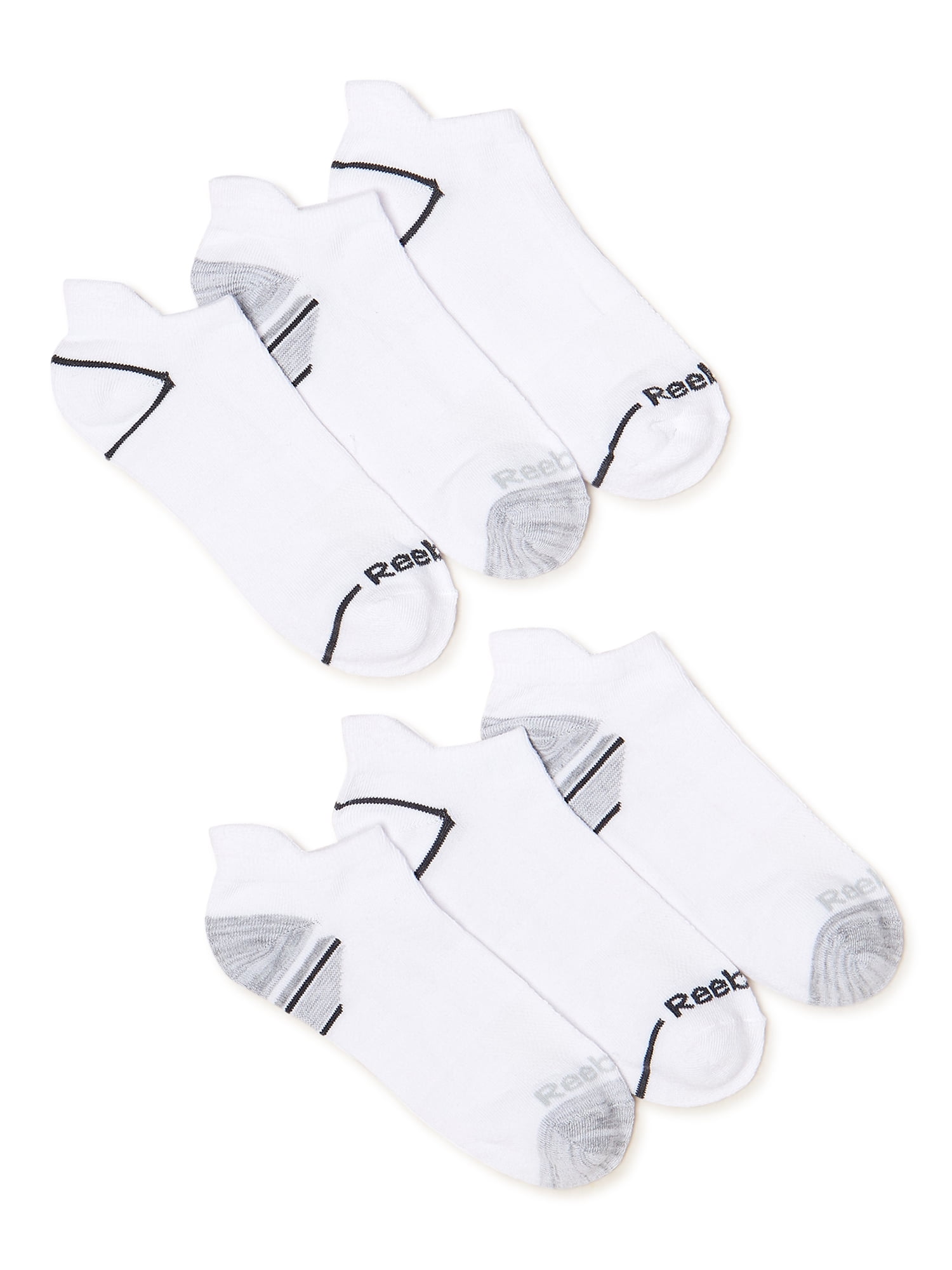 Reebok Men's Pro Series Flatknit Low Cut Socks, 6-Pack