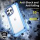 thumbnail image 2 of For iPhone 16 Pro Case Anti-drop TPU Frame Clear PC Back Cover - Transparent Purple, 2 of 5