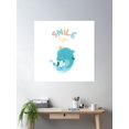 thumbnail image 2 of Smile Often By Adorable Dolphin Poster Wall Art, Modern Wall Decor For Living Room Bedroom, 16x16 UNFRAMED, 2 of 3