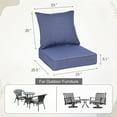thumbnail image 6 of BPS 23x26 Inch Outdoor Deep Seat Cushion Set, Water Resistant Patio Chair Cushions with Olefin Fabric Removable Cover - Bluish-purple, 6 of 8