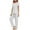 White, variant on Censtreet Women's Striped Pajamas Suit for Women,Soft Two-Piece Short-Sleeved Sleepwear,Side-Slit Casual Nightwear Pjs Suit