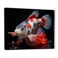 thumbnail image 2 of Designart "Enigmatic Patterns of Coral Kois Fish" Animals Floater Framed Canvas Print, 2 of 7