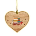 thumbnail image 2 of Home Decor Book Lovers Heart Decorations Reading Books Christmas Decorations Librarian Books Decorations Books Stack Pendants, 2 of 4