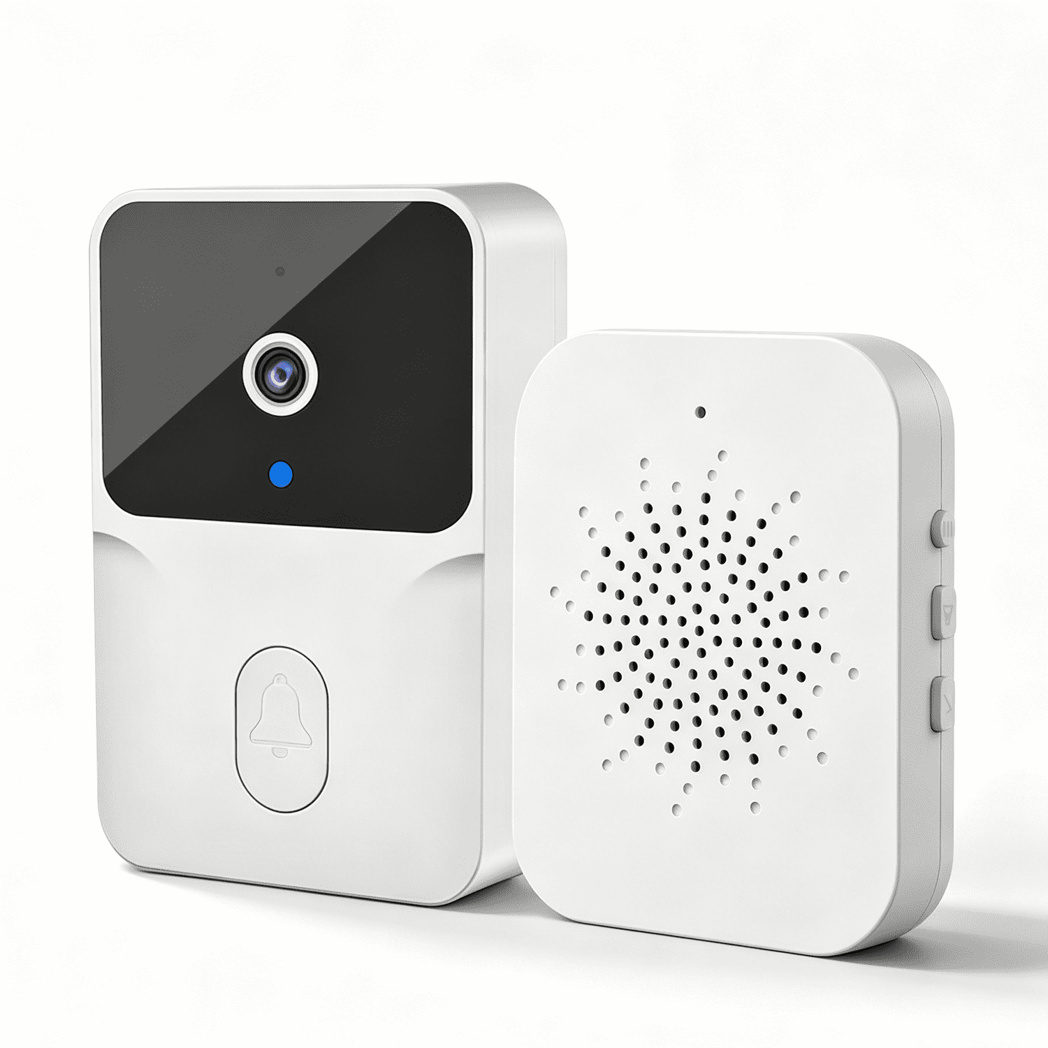 Wireless Video Doorbell Camera, 166° Wide Angle HD Security Doorbell Compatible with Kement App, Includes Indoor Chime, Two-Way Audio and Night Vision