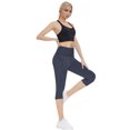 thumbnail image 2 of POROPL Leggings for Women Capri Athletic Workout Gym Sports Running Yoga Leggings with Pockets, 2 of 6