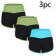thumbnail image 1 of Puntoco Pantalones cortos casuales para mujer, 3 piezas, moda para mujer, cintura elástica, pantalones cortos casuales de verano con retazos para salir, 1 of 5