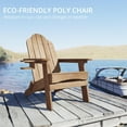 thumbnail image 6 of Dycanpo Folding Adirondack Chairs Set of 4,Fire Pit Patio Garden Chair with Cup Holder,Brown, 6 of 7