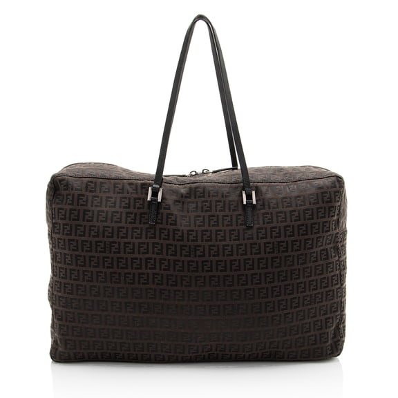 Pre-Owned Fendi Vintage Zucchino Zip Tote