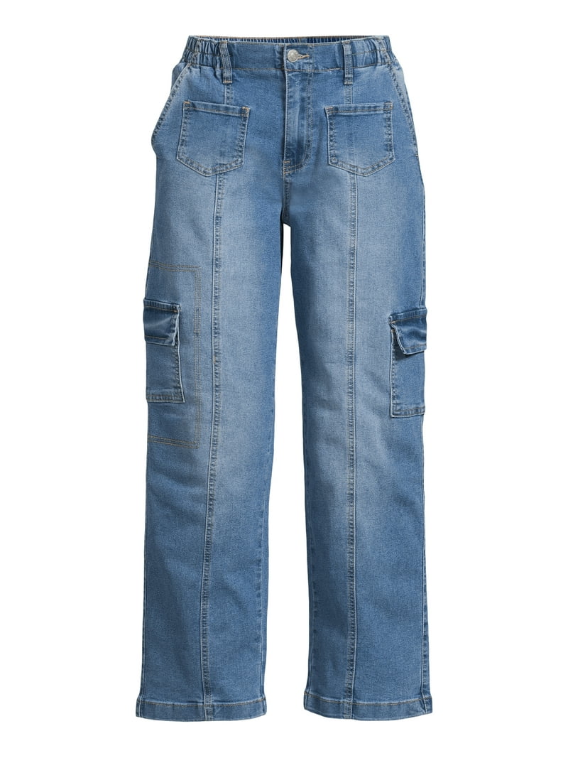 Madden NYC Women's Skater Cargo Jeans, Sizes XS-3XL