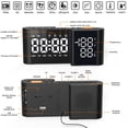 thumbnail image 4 of Sleek Bedside Alarm Clock Radio: Dual Display, USB Port & Sleep Timer & FM radio, 4 of 12