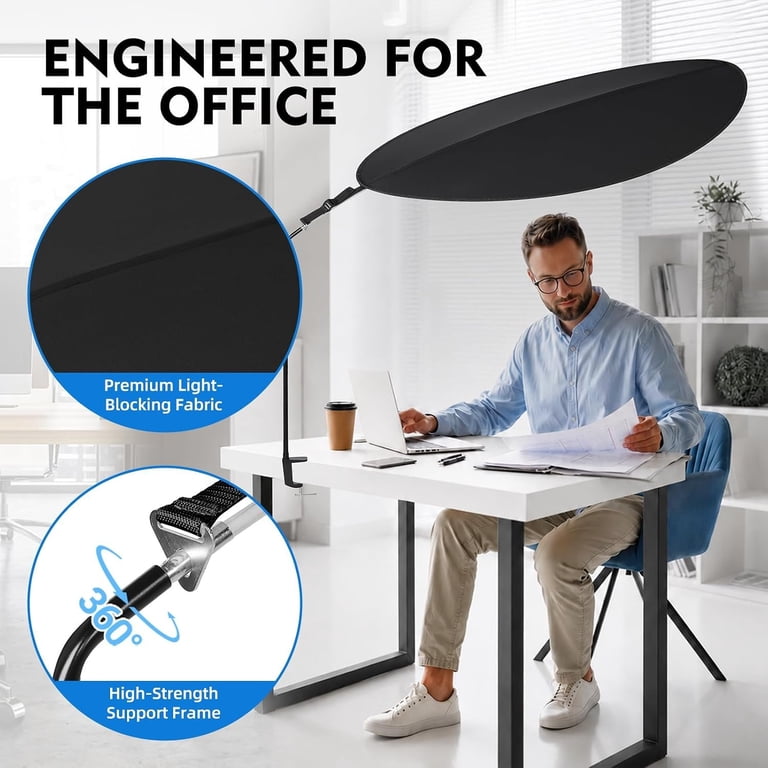 Office Cubicle Leaf Canopy Desk Shade, 52 Inch for Overhead Light Block ...