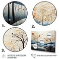 thumbnail image 3 of Designart "Blue White Modern Scandinavian Winter Painting IV" Modern-Scandinavian Floater Framed Canvas Art Print, 3 of 7