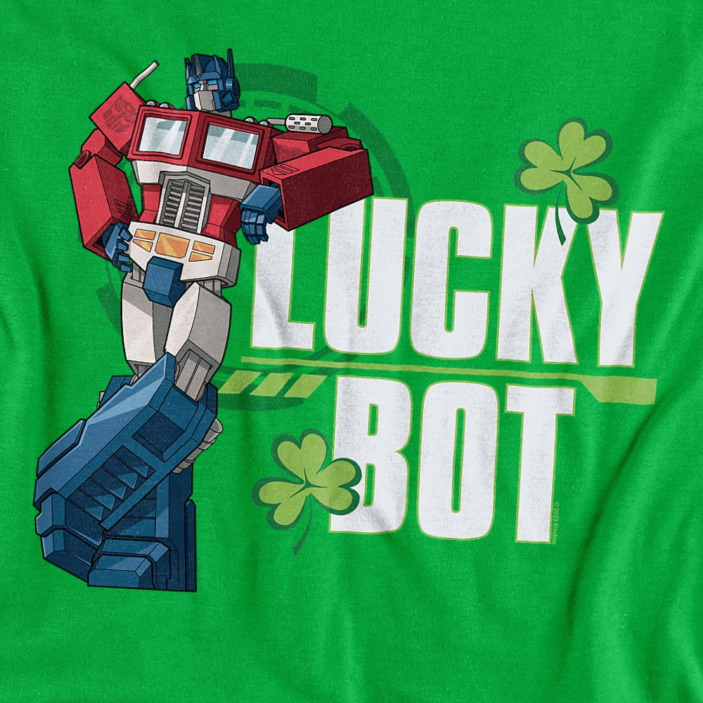Transformers T-Shirt St. Patrick'S Day Optimus Prime Lucky Bot Unisex Graphic Tee for Men & Women