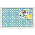 thumbnail image 2 of PinPix 20x12 Custom Cork Bulletin Board Blue - White Dots Poster Board Has a Fabric Style Canvas Finish, Framed in Blue - White Dots, by ArtToFrames (PinPix-345), 2 of 6