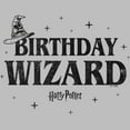 thumbnail image 2 of Boy's Harry Potter Distressed Birthday Wizard  Pull Over Hoodie Athletic Heather Large, 2 of 4