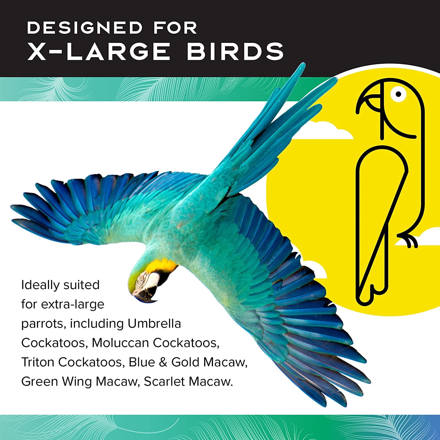 Caitec Featherland Paradise Bamboo Log Bird Toy - Extra Large