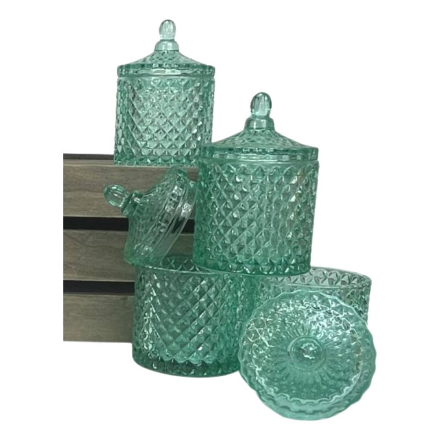 10 oz. France Turquoise Empty Candle Making Jar Candle Vessels For DIY Candle-Making Projects (Box of 24) FREE SHIPPING