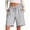 *Gray, variant on ClodeEU Women's Elastic Waist Knee Length Shorts,Loose Fit Casual Summer Bermuda Pants Gray,Womens Plus XXL