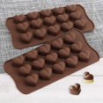 thumbnail image 5 of Juego de moldes de chocolate con forma de corazón de 15 cavidades de 4 piezas Corazón de San Valentín de silicona, kaili Sencillez, 5 of 5
