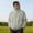 Army Green, variant on Men's UPF 50+ Sun Protection Jacket with Face Cover Regular Fit Hooded Full Zip Windbreaker with Pockets for Outdoor Hiking Dark Blue Size L