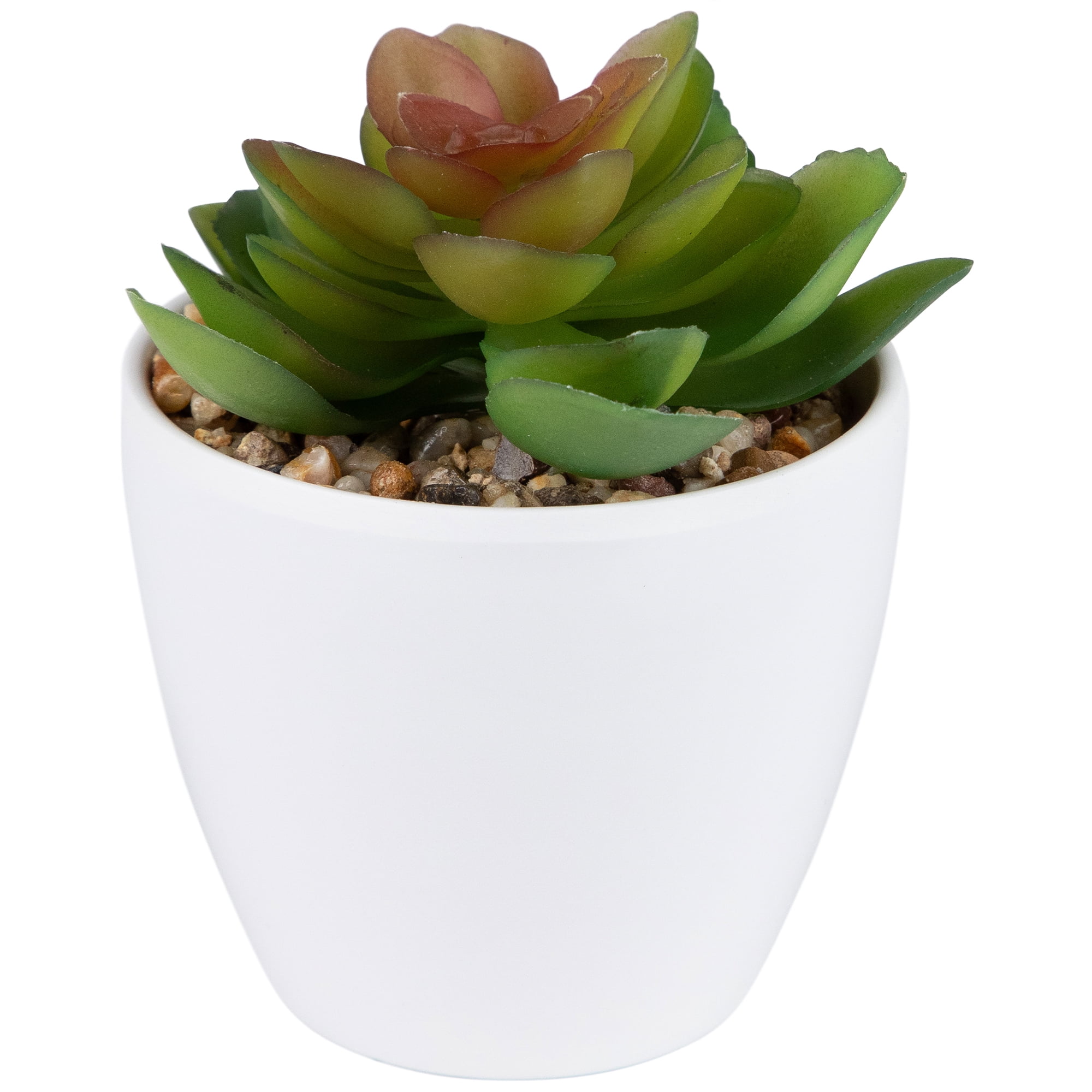 Northlight Mini White Potted Artificial Succulent Plant - 4"