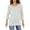 White, variant on Womens White Textured Can Be Worn Off The Shoulder 3/4 Sleeve Round Neck Wear To Work Peasant Top Plus 0X