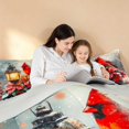 thumbnail image 4 of Manfei Cardinal King Size Comforter Sets Winter Comforters King Size, Turquoise White 3-Pieces 1 Comforter and 2 Pillowcases, Gray Reversible, 4 of 6