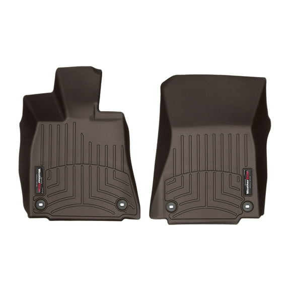 WeatherTech Custom Fit FloorLiners compatible with Lexus IS, RC F, IS 500, RC - 1st Row (Driver & Passenger), Cocoa