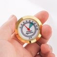 thumbnail image 3 of Higrómetro analógico de vidrio redondo para importadores de Metal de calidad para humidificador de puros dorado para accesorios TUNC Sencillez, 3 of 5