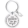 thumbnail image 1 of TIMIFIS Key Chain To My Daughter Message Keychain Stainless Steel Initial Last Name 26 Letter Family Inspirational Keychain Gift Valentine'S Day Gift, 1 of 1