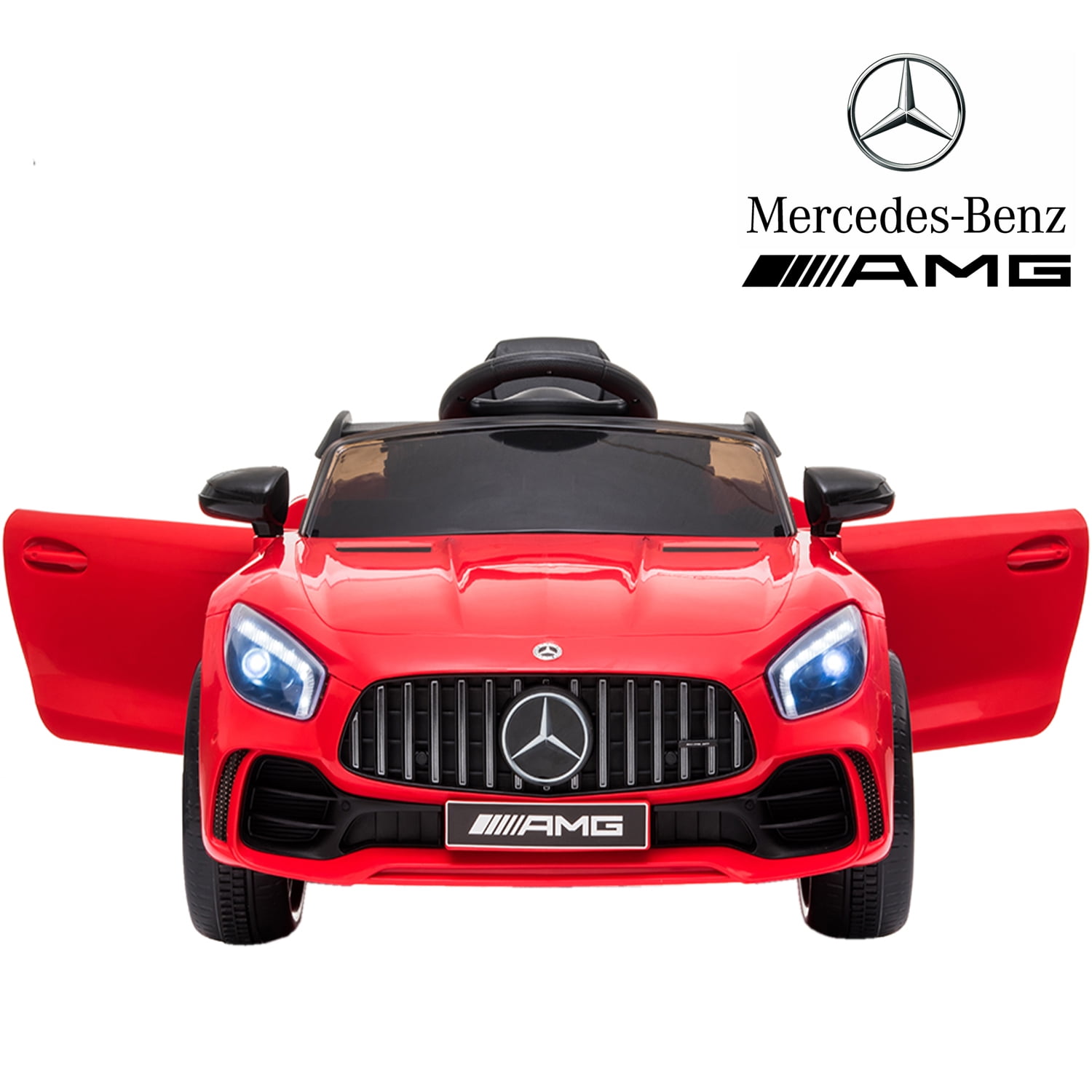 Red 12V Electric Mercedes Benz Kids Ride On Car Toys USB MP3 LED Remote Control 