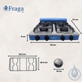 thumbnail image 2 of FRAGA Parrilla de Mesa, FRAGA P705i, 4 Quemadores, Cubierta Acero Inoxidable, Encendido Manual, Gas L.P.,Hecho en México., 2 of 4