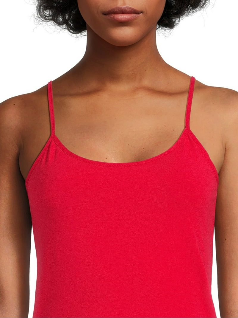 Time & Tru Women's Stretchy Knit Cami with Adjustable Straps, 5
