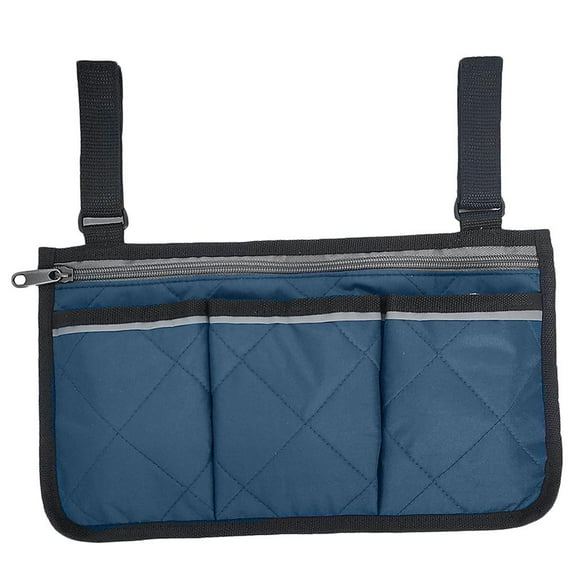 Bolsa de almacenamiento de ruedas Colcomx accesorio de movilidad múltiples bolsillos azul