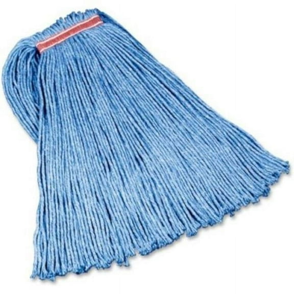 Rubbermaid RCPF51800BE 1 in. Headband Dura Pro Wet Mop, Blue - Pack of 12