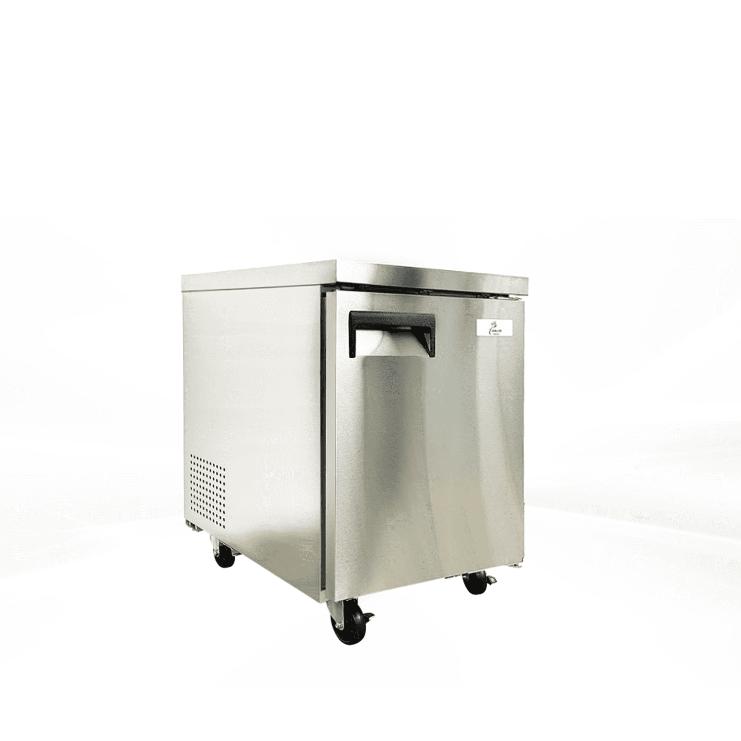27 inch 6.3 cu.ft, 35 1/2" heigh Commercial Undercounter  refrigerator, Solid Doors, stainless steel exterior, NSF certified.